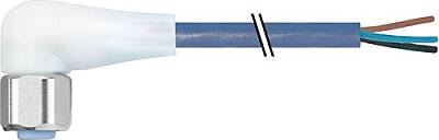 7024-12381-3151500 M12 female 90° A-cod. with cable LED F&B Pro TPE-S 3x0.34 bu UL robot+drag ch. 15m - 1