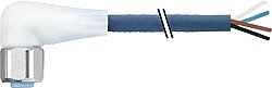 7024-12421-3212000 M12 female 90° A-cod. with cable LED F&B Pro TPE-S 4x0.34 bu UL robot+drag ch. 20m