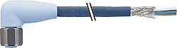 7024-13261-3713500 M12 female 90° A-cod. with cable shielded F&B Pro TPE-S 4x0.34 shielded bu UL robot+drag ch. 35m