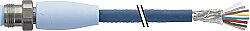 7024-17081-4061000 M12 male 0° A-cod. with cable shielded F&B Pro TPE-S 8x0.25 shielded bu UL drag ch. 10m