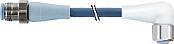 7024-40361-3390750 M12 male 0° / M12 female 90° A-cod. LED F&B Pro TPE-S 5x0.34 bu UL robot+drag ch. 7.5m