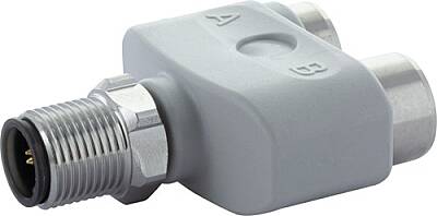 7024-41151-0000000 T-Coupler M12 male / 2x M12 female A-cod. F&B PRO 5-pol. / 2x 5-pol. - 1