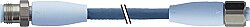 7024-46041-5230100 M12 male 0° / M12 female 0° A-cod. F&B Pro TPE-S 0.5+0.25 shielded bu UL robot+drag ch. 1m