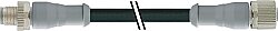 7036-40001-6330150 M12 male 0° / M12 female 0° A-cod. PUR 3x0.34 bk UL/CSA+drag ch. 1.5m