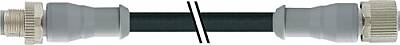 7036-40001-6530150 M12 male 0° / M12 female 0° A-cod. PUR 3x0.34 bk UL/CSA+robot+drag ch. 1.5m - 1