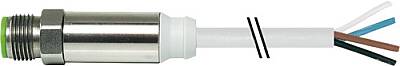7044-12021-2140300 M12 Steel male 0° A-cod. with cable PVC 4x0.34 gy UL/CSA 3m - 1