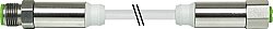 7044-40021-2140100 M12 Steel male 0° / M12 Steel female 0° A-cod. PVC 4x0.34 gy UL/CSA 1m