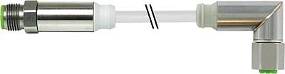 7044-40121-3360750 M12 Steel male 0° / M12 Steel female 90° A-cod. TPE-S 4x0.34 gy 7.5m - 1