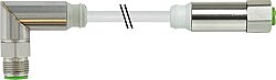 7044-40201-2140100 M12 Steel male 90° / M12 female 0° A-cod. PVC 4x0.34 gy UL/CSA 1m