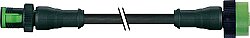 7050-40021-6140400 MQ12 male 0° / MQ12 female 0° A-cod. PVC 4x0.34 bk UL/CSA 4m