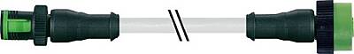 7050-40522-2411000 MQ12 male 0° / MQ12 female 0° A-cod. PUR 4x0.34 shielded gy UL/CSA+drag ch. 10m - 1