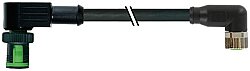 7050-40681-6300300 MQ12 male 90° / M8 female 90° A-cod. PUR 3x0.25 bk UL/CSA+drag ch. 3m