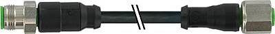 7072-40021-7370500 M12 Xtreme male 0° / M12 female 0° A-cod. PUR 4x0.5 bk UL/CSA+drag ch. 5m - 1