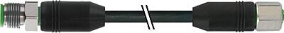 7072-48201-7270200 M12 Xtreme male 0° / M12 female 0° A-cod. PUR 2x2x0.25+0.25+2x0.5 shielded bk 2m - 1