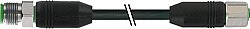 7072-48201-7270300 M12 Xtreme male 0° / M12 female 0° A-cod. PUR 2x2x0.25+0.25+2x0.5 shielded bk 3m
