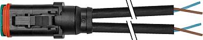 7072-72191-7541000 MDCY06-4s with cable PUR 2x0.75 bk UL/CSA+drag ch. 10m - 1