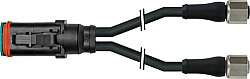 7072-77562-7540500 MDCY06-4s / 2x M12 female 0° Xtreme PUR 2x0.75 bk UL/CSA+drag ch. 5m