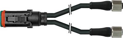 7072-77562-7540500 MDCY06-4s / 2x M12 female 0° Xtreme PUR 2x0.75 bk UL/CSA+drag ch. 5m - 1