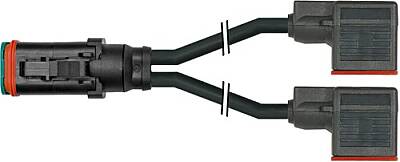 7072-77831-7540100 MDCY06-6s/2xMSUD valve A-18mm Xtreme PUR 2x0.75 bk UL/CSA+drag ch. 1m - 1