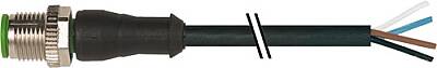 7080-12021-R030500 M12 male 0° with cable RADOX EM 104 4x0.5 bk 5m - 1
