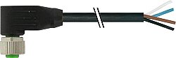 7080-12341-6840150 M12 female 90° A-cod. with cable TPE 4x0.34 gy UL/CSA+drag ch. 1.5m