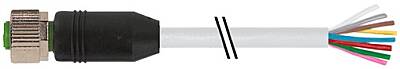 7080-17041-R422000 M12 female 0° A-cod. with cable SABIX 8x0.25 gy 20m - 1