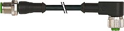 7356-40121-6341000 M12 male 0° / M12 female 90° PUR 4x0.34 bk UL/CSA+drag chain 10m