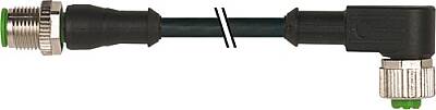 7356-40121-6341000 M12 male 0° / M12 female 90° PUR 4x0.34 bk UL/CSA+drag chain 10m - 1