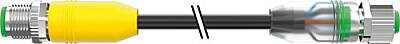7356-40501-6391000 M12 male 0° / M12 female 0° shielded PUR 4x0.5 shielded bk UL/CSA+drag chain 10m - 1