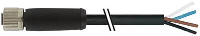 7356-P4121-P375000 M12 Power L-cod. female 4p. 0° with cable PUR 4x2.5 bk UL/CSA+drag chain 20m - 1