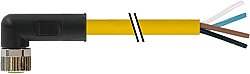 7700-08101-U040150 M8 female 90° with cable TPE 4x22AWG ye UL/CSA, ITC/PLTC 1,5m