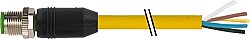 7700-12041-1610300 M12 male 0° A-cod. with cable TPE 5x18AWG ye UL/CSA. ITC/PLTC 3m