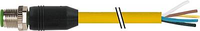 7700-12041-1623000 M12 male 0° A-cod. with cable TPE 5x18AWG ye UL/CSA. ITC/PLTC 30m - 1