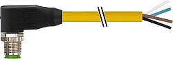 7700-12101-1500300 M12 male 90° A-cod. with cable TPE 4x18AWG ye UL/CSA. ITC/PLTC 3m