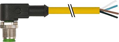 7700-12101-U040750 M12 male 90° A-cod. with cable TPE 4x22AWG ye UL/CSA. ITC/PLTC 7.5m - 1