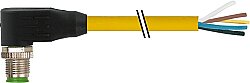 7700-12121-1610300 M12 male 90° A-cod. with cable TPE 5x18AWG ye UL/CSA. ITC/PLTC 3m
