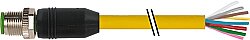 7700-17001-U0H0500 M12 male 0° with cable TPE 8x22AWG ye UL/CSA. ITC/PLTC 5m