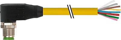 7700-17021-U0H0150 M12 male 90° with cable TPE 8x22AWG ye UL/CSA. ITC/PLTC 1.5m - 1