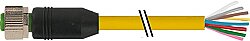 7700-17041-U0H1000 M12 female 0° with cable TPE 8x22AWG ye UL/CSA. ITC/PLTC 10m