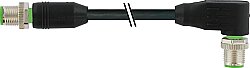 7700-40124-U670100 M12 male 0° / M12 male 90° A-cod. 315° TPE 4x18AWG bk UL/CSA, ITC/PLTC 1m