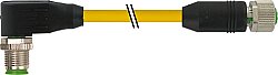 7700-40221-1611000 M12 male 90° / M12 female 0° A-cod. TPE 5x18AWG ye UL/CSA. ITC/PLTC 10m