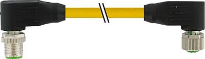 7700-48021-U0H0200 M12 male 90° / M12 female 90° A-cod. TPE 8x22AWG ye UL/CSA. ITC/PLTC 2m - 1