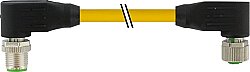 7700-48021-U0H0750 M12 male 90° / M12 female 90° A-cod. TPE 8x22AWG ye UL/CSA. ITC/PLTC 7.5m
