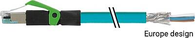 7700-74101-S4U2000 RJ45 male 0° with cable shielded TPE 2x2x24AWG SF/UTP CAT5e bu UL/CSA. CM 20m - 1