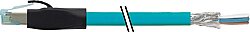 7700-74118-S4W0500 RJ45 male 0° shielded with cable, Gigabit TPE 4x2x24AWG SF/UTP CAT5e bu UL/CSA, CM 5m