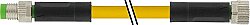 7700-88001-U030300 M8 male 0° / M8 female 0° A-cod. TPE 3x22AWG ye UL/CSA. ITC/PLTC 3m