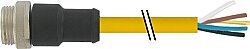 7700-A3001-UBB0500 Mini (7/8) 3 pole, Male (Ext.) 0° w/ Cable PVC 3x16AWG ye UL/CSA, STOOW
