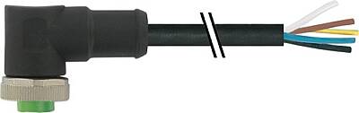 7700-A3031-UMB0200 Mini (7/8) 3 pole, Female 90° w/ Cable PUR 3x1.5 (3x16AWG) bk UL/CSA - 1