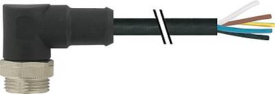 7700-A4011-UMC0300 Mini (7/8) 4 pole, Male (Ext.) 90° w/ Cable PUR 4x1.5 (4x16AWG) bk UL/CSA - 1