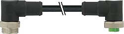 7700-A4A31-UMC0200 Mini (7/8) 4 pole, Male (Ext.) 90°/Female 90° PUR 4x1.5 (4x16AWG) bk UL/CSA